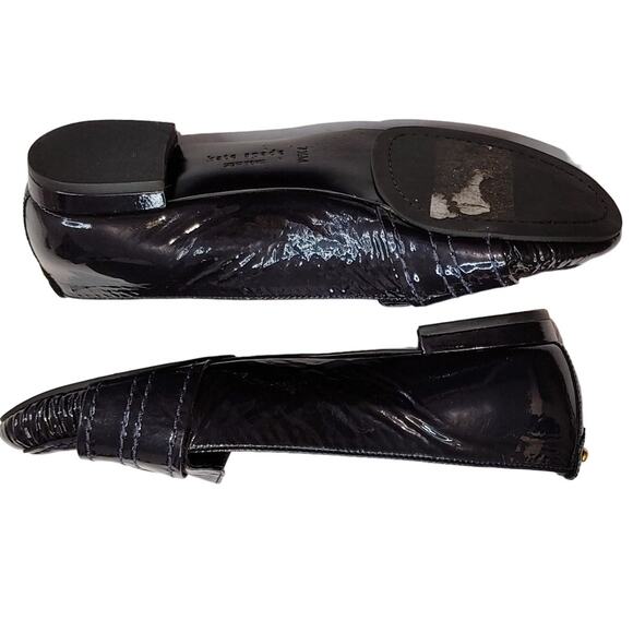 Kate Spade New York Patent Leather Whipstitch Trim Loafers Black Womens Size 7.5 - Picture 6 of 10